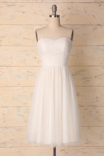 White Sweetheart Dress - ZAPAKA